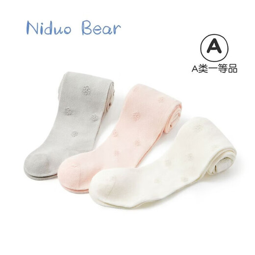 Nido Bear children's pantyhose summer baby stockings baby pantyhose outer wear white summer thin SL120 cream powder 1 piece 6-12 months (applicable to height 70-80)