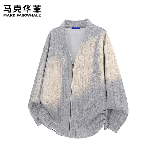 MARK FAIRWHALE American Retro Casual Sweater Men's 2026 Spring New Loose Comfortable Trendy Brand Warm Fashion Top Men's Black Official Authentic M Recommendation 90-115 Jin Jin equals 0.5 kg