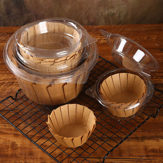 Yusenyike paper tray 4568-inch cheesecake oil paper baking dessert wrapping paper fold-free mold 4-inch live bottom mold 6 pieces 4-inch paper 200 sheets