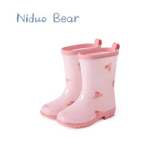 Nido Bear children's rain boots, girls' baby rain boots, children's water shoes, waterproof and non-slip, rain boots for primary and middle school children YX2412 summer colorful 14 cm suitable for feet 13cm long