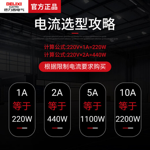 Delixi electronic load limiter automatic controller dormitory construction site current limit switch current limiter electric limiter 1A (220W)