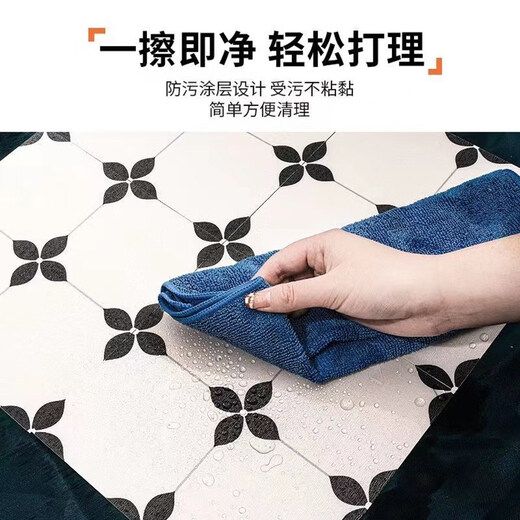 Yusenyi kitchen floor mats wipeable, washable, non-slip, waterproof, household floor mats, foyer, anti-dirty carpet, Lanxi flowers customization, customization does not support return or exchange