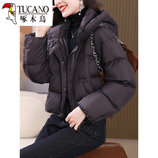 Woodpecker (TUCANO) brand white duck down 2026 new high-end fashion bun jacket thickened white duck down jacket Angora red M suitable for 105-115 Jin Jin is equal to 0.5 kg