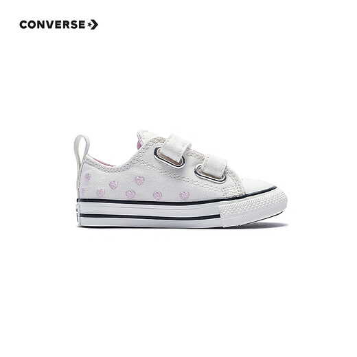 Converse Girls Love Canvas Shoes 2026 Spring New Children's Double Velcro Easy to Put On and Take Off Casual Shoes 103 23 Recommended foot length 14cm