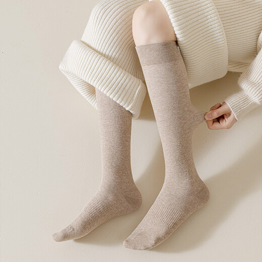 Color spun beautiful leg socks for women in autumn, boneless, deodorant and anti-pilling JK socks, black, one size fits all