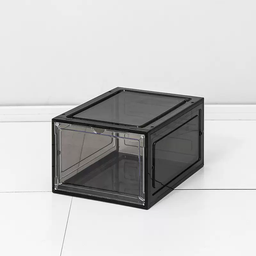 Yusenyi Shoe Box Storage Box Transparent Shoe Storage Shoe Box Thickened Magnetic Suction Space Saving Simple Hard Plastic Dormitory Side Door Opening Medium Size 46 Low-top Shoes High Transparent Six 0x0x0cm 0 0x0x0cm