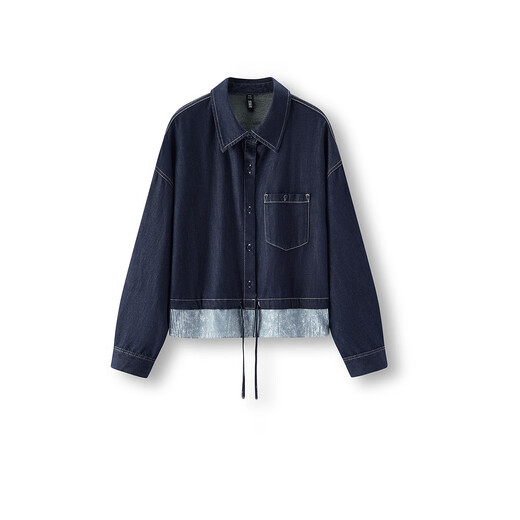 Semir shopping mall same style | denim shirt for women spring oversize fake two pieces 2026 small man 103126105003