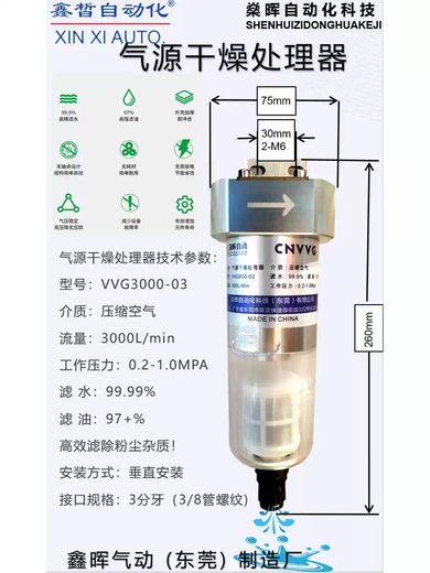 Shenhui compressed gas drying processor VVG3000 VVG3000-03DB with secondary adsorption reduction