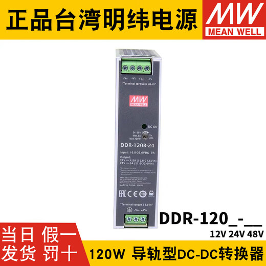 MEAN WELL DDR-120A/120B/120C/120D rail power supply 12V/24V/48V DC to DC 110 DDR-120A-12 12V to 12V