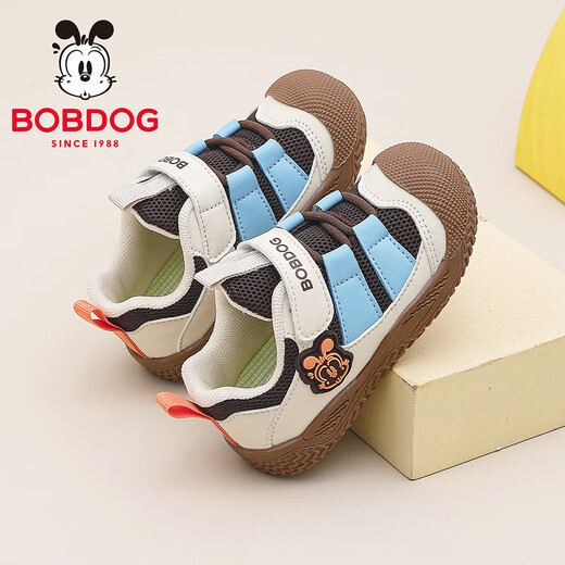 BOBDOG children's shoes mesh baby shoes children's functional shoes boys spring toddler shoes 102361009 meters / ancient tree brown 25