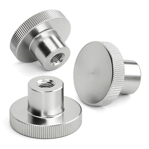 ROCCPS304 stainless steel high head knurled hand screw nut DIN466 step blind hole nut sleeve fastener M2-M10 M2.5x outer diameter 10x5.5 (through hole) 5 pieces