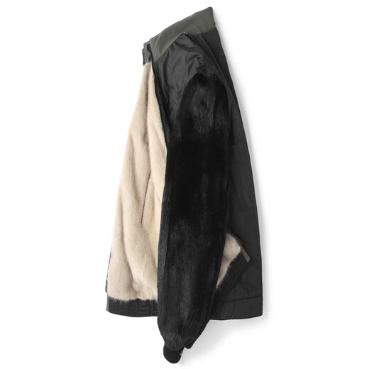 CHEVALPES international first-line brand pie overcome men's imported mink liner fur hooded fur one-piece mink sleeves mink fur large military green L 170