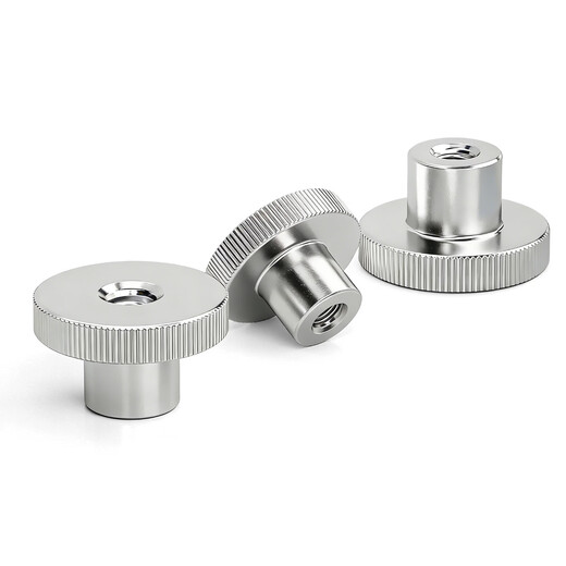 ROCCPS304 stainless steel high head knurled hand screw nut DIN466 step blind hole nut sleeve fastener M2-M10 M2.5x outer diameter 10x5.5 (through hole) 5 pieces