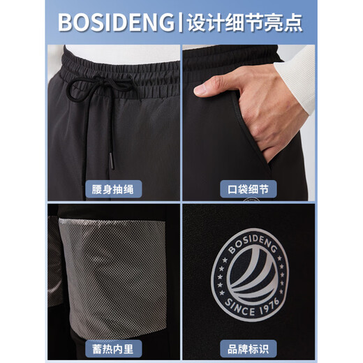 BOSIDENG down pants women's 2025 winter new casual outer wear warm straight trousers B250445990DS black 8056 S 160_66A