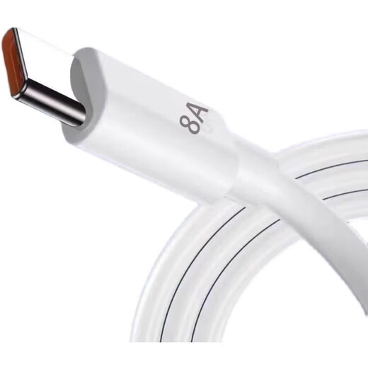 Suitable for OPPO charging cable 8A flash charging 80W data cable k12/Huawei vivo Xiaomi Android mobile phone universal type-c fast charging 6A5A charger cable 1.0 meters 8A fast charging/ivory white 1 pack