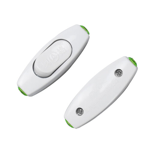 Ogg small bedside switch halfway wiring hand pinch light fan household boat type push button white switch 1 pack