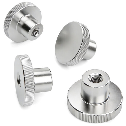 ROCCPS304 stainless steel high head knurled hand screw nut DIN466 step blind hole nut sleeve fastener M2-M10 M2.5x outer diameter 10x5.5 (through hole) 5 pieces