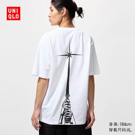 UNIQLO Men's and Women's UT MAGIC FOR ALL printed T-shirt/short-sleeved T-shirt 485043 00 white 4XL