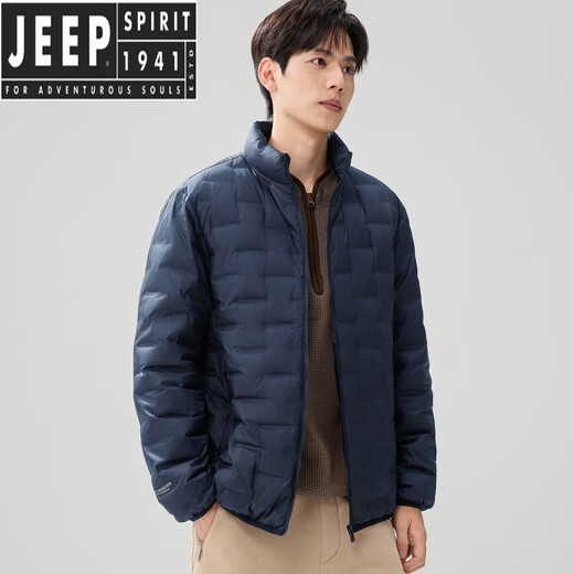 JEEP SPIRIT модная тонкая мужская куртка-пуховик с воротником-стойкой и подкладкой, зимняя новая легкая теплая мужская куртка темно-зеленого цвета M 170