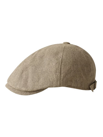 San Rodeo forward hat newsboy hat Japanese style cotton and linen painter hat popular brand all year round reverse newsboy hat men card apricot color one size (55-59cm) adjustable b