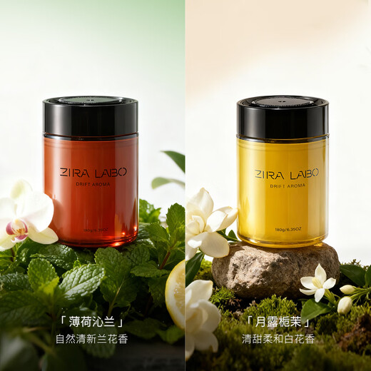 Yingtang Car Aromatherapy Girls Car Perfume Car Premium Deodorizing Fragrance Ornaments High-end Solid Fragrance Recommended Affordable Two Bottles Mint Qinlan + Moon Dew Gardenia 10g