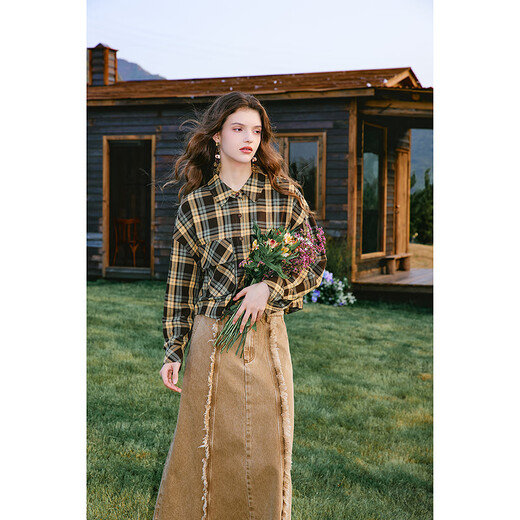 Wancaoyi (wancaoyi) 2026 spring new shirt C13522511 olive green XS