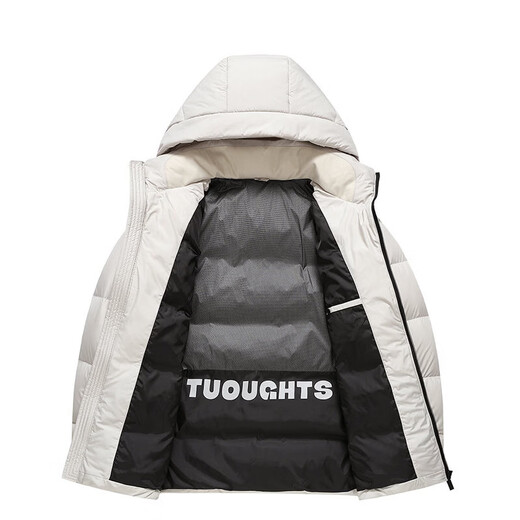 JEEP SPIRIT 157g Goose Down Extreme Cold Thickened Cloud Puff Down Jacket Men's Winter 2025 New Hooded Windproof Jacket Gray Goose Down