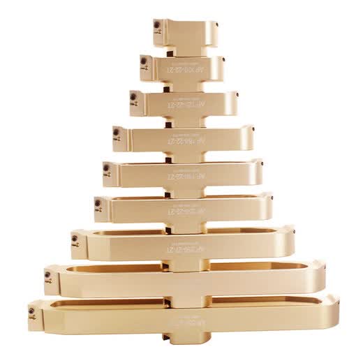 Yuechangshengle high-gloss cutterhead aluminum adjustable diameter height bridge cutterhead milling cutterhead aluminum cutterhead SE200-32-2T fine-tuned contour gold