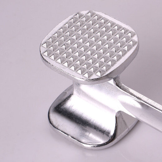 沃选T家用双面敲肉锤 铝合金牛排锤松肉锤锌合金肉锤肉锤 嫩肉锤 方头双面肉锤(加大号)