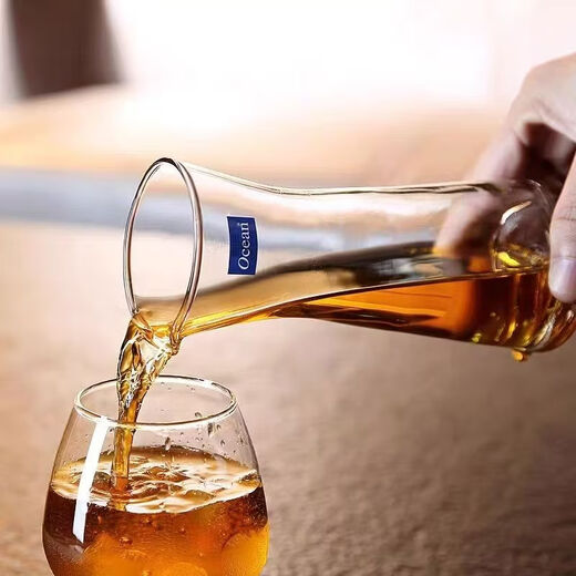 Ouxin imported glass wine pourer with mouth, red wine decanter, white wine divider, male cup, household wine divider, white wine measuring cup, 290ML small size