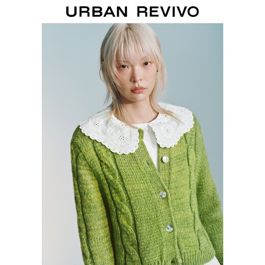 UR2026 Spring New Women's Casual Cable Breasted Round Neck Short Knitted Cardigan UYL960001