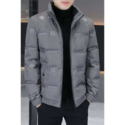 雪中飞（SNOWFLYING）男士羽绒服冬季2025年新款短款青年百搭轻薄保暖韩版男装加厚外套 米白色 XL 【男款2025年新款】 推荐【140-160斤】