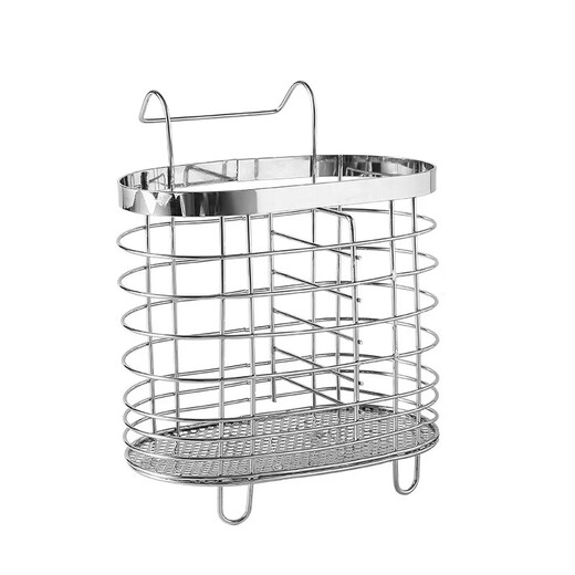 Shantou Lincun stainless steel chopstick storage box kitchen chopstick cage wall-mounted chopstick cage household knife spoon chopstick tube storage rack round hole
