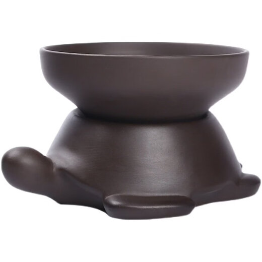 Farino purple sand porcelain one-piece tea drain tea filter Kungfu tea set accessories ceramic filter bucket tea separator pouring tea filter net Tianmu purple sand porcelain tea drain without bottom