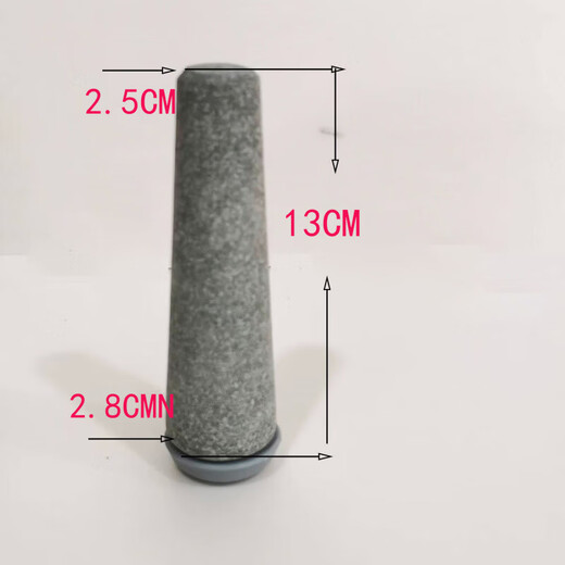Tuojin kitchen supplies stone mortar household new garlic mortar handle old style grinding rod stone stone hammer old style frosted length-15*big head 4.2*small head 3.2