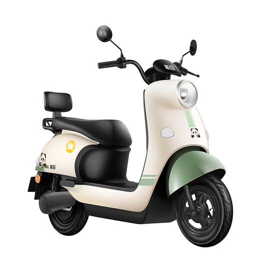 Sunra electric motorcycle, Liman self-operated motorcycle, 60v, 5 lead-acid batteries, 76km range, large pedal electric car, unisex battery car, household electric motorcycle green