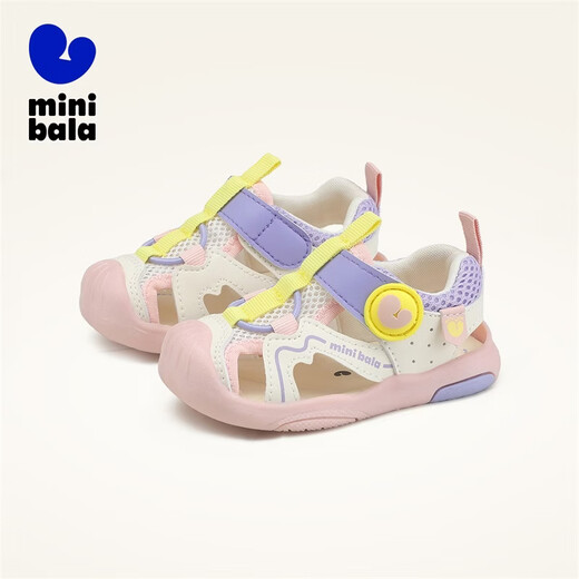 Minibala children's shoes, boys' sandals, new summer baby and toddler breathable toddler shoes, girls' all-match fashionable beach casual shoes, rice noodles 19 (shoe inner length is about 13.5cm)