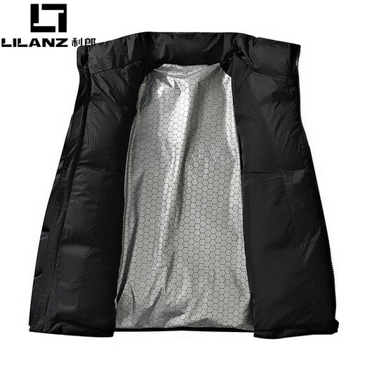 利郎（LILANZ）温暖轻薄款羽绒服男冬季2025新款痞帅立领防寒服黑金发热冬装外套 灰色 3XL