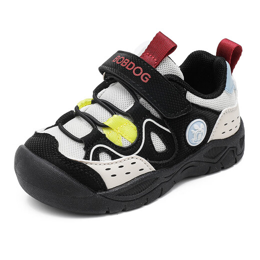 BOBDOG children's shoes, children's baby shoes, 2026 spring new kindergarten boys' functional shoes, girls' toddler shoes, black/meter 29, suitable for feet length 17.7CM