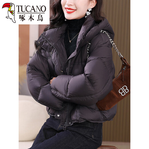 Woodpecker (TUCANO) brand white duck down 2026 new high-end fashion bun jacket thickened white duck down jacket Angora red M suitable for 105-115 Jin Jin is equal to 0.5 kg