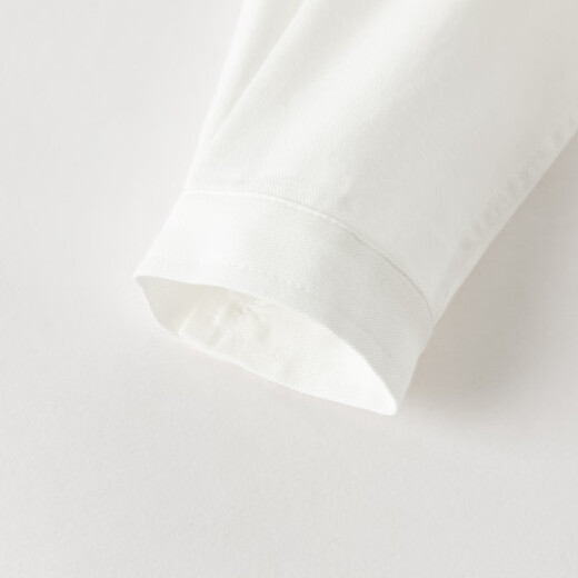 DAVE&BELLA 2026 Spring New Boys' Shirts Pure Cotton Children's White Shirts Fashionable Boys' Tops Children's Bottoming Shirts White Ready in Stock 110 cm (Recommended Height 100-110cm)