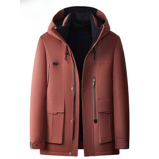 JEEP SPIRIT Jeep American Down Jacket Men's 2025 Winter New Fashionable Workwear for Young and Middle-aged Duck Down Cold Warm Jacket 9915 Khaki XL 180 (Suitable for weight 140-160Jin Jin equals 0.5 kg)