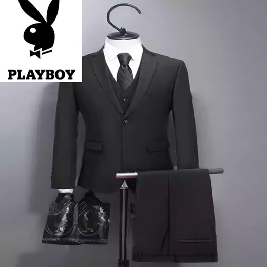 Playboy (PLAYBOY) European station suit men's slim Korean version youth spring and autumn light and breathable simple casual suit jacket single suit top gray XL recommended 130-150Jin Jin equals 0.5 kg