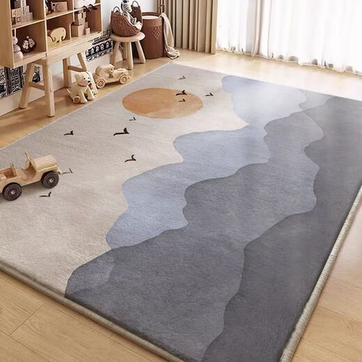 Fantasy Bedroom Cake Velvet Floor Mat Cartoon Children's Room Special Reading Area Climbing Mat Inn Floor Mat Home Carpet Green Mood 180x250cm