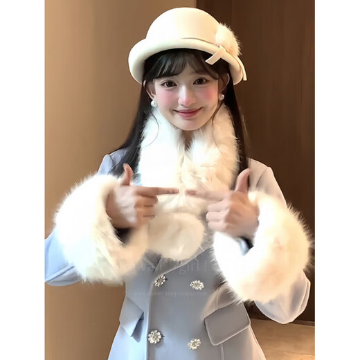 Xiaohongshu Women's Bow Beret Autumn and Winter Fisherman Hat White Wool Thousand Gold Hat