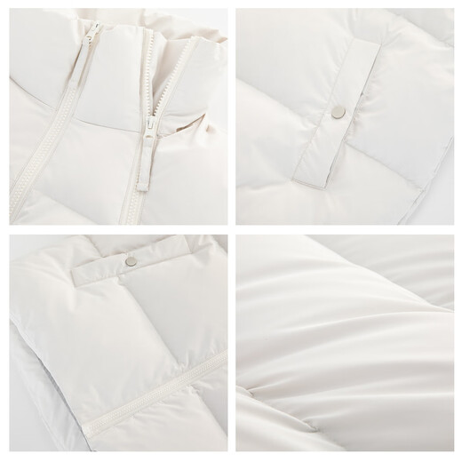 GROUND ZERO Autumn and Winter Couple Model 90 White Duck Down Stand Collar Thickened Warm Down Jacket Apricot L