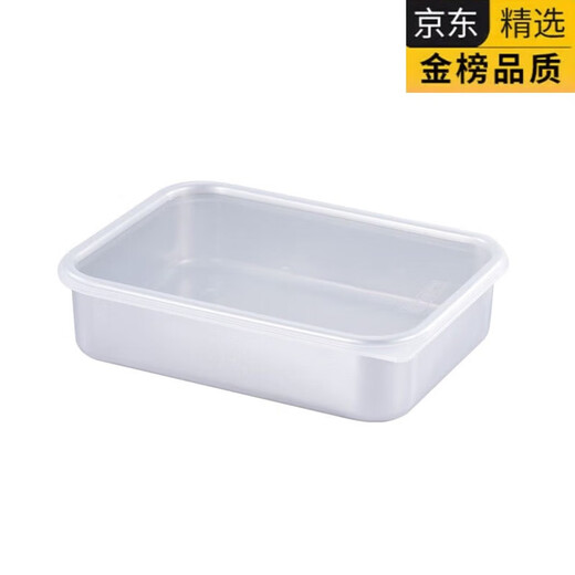 Tuojin German quality 316 stainless steel square plate steaming plate multi-purpose plate tray dinner plate barbecue plate with lid single pack three pack