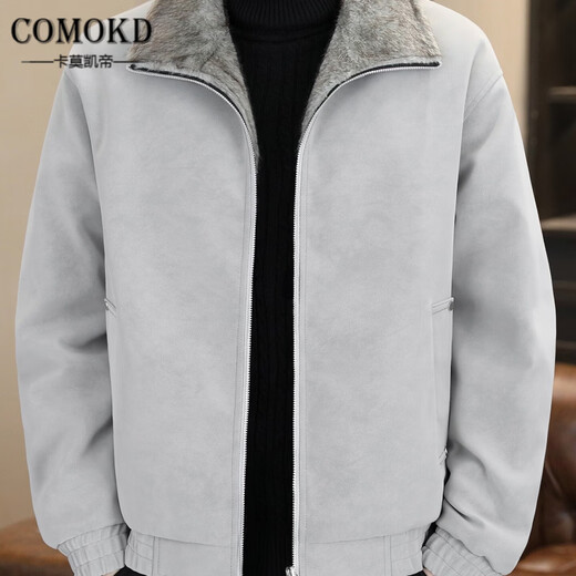 COMOKD 卡莫凯帝高端双面穿座山雕棉衣男士皮毛一体加厚保暖御寒外套高端皮衣棉服 黑色 L 90-115斤