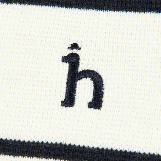 HAZZYS Men's 2026 Spring New Cardigan Sweater Cotton/Cashmere Striped Sweater Men's ABYZD0DADB5 Navy Blue NV L (175/96A 48)