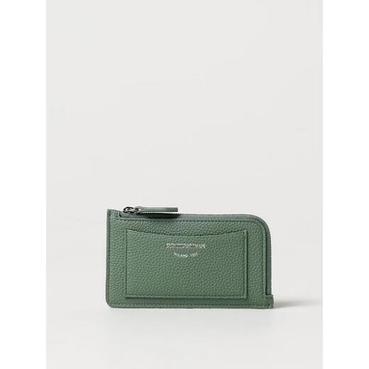 EMPORIO ARMANI Women's Card Holder Storage Portable Carry Non-slip Design Lightweight Style Green Synthetic Leather Green TU